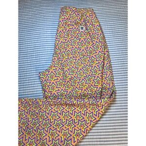 Lucy & Yak Star Print Organic Cotton Trousers W36 High Waisted Casual Pants